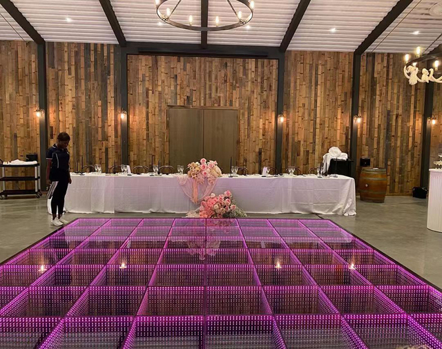 Indoor Disco Stage Wedding Illuminated 3D Dance Light Floor Tiles