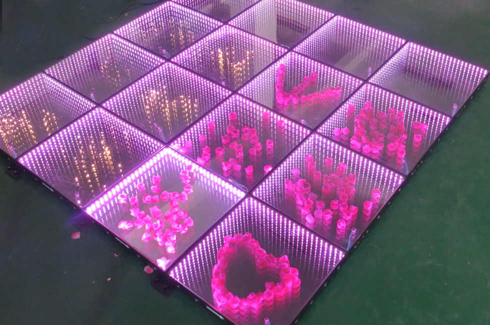 Remote Control Infinity Mirror Effect Wireless Led 3D Dancing Floor